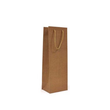 Saco Papel Kraft 1 Garrafa Castanho 12X9X36cm