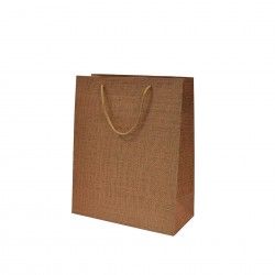 Saco Papel Asa Cordo 26X12X32cm Kraft Juta