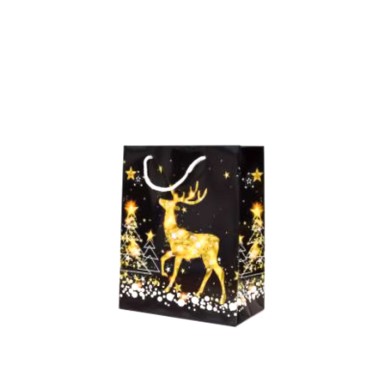 Saco Papel Natal Rena 18X10X23cm