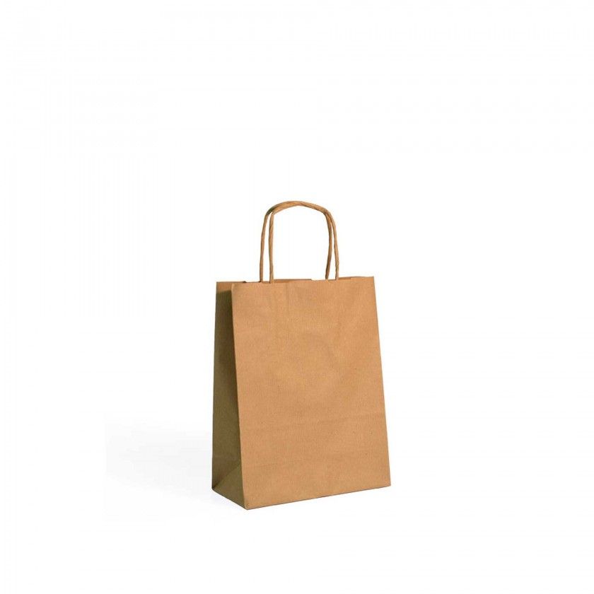 Saco Papel Kraft Asa Retorcida 18X8X24cm