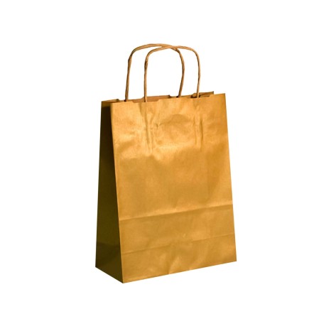 Saco Papel Kraft Asa Retorcida Dourado 27X12X37cm - Image product