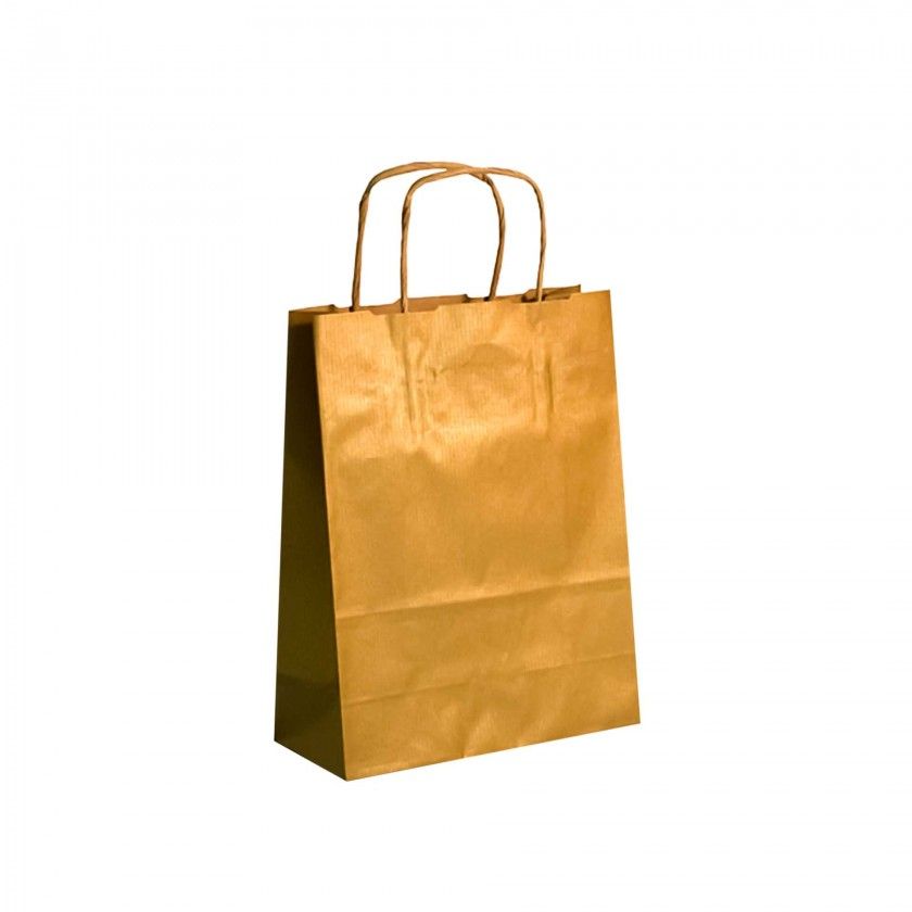 Saco Papel Kraft Asa Retorcida 24X10X32cm