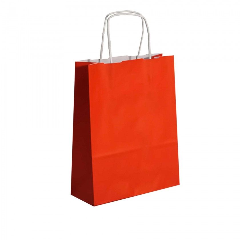 Saco Papel Asa Retorcida 42X19X48cm Vermelho