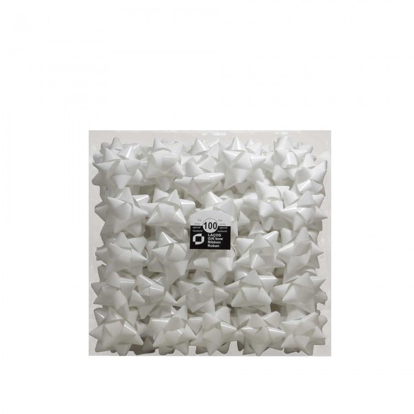 Laços Branco Pérola 76mm Caixa 100 Laços Branco Pérola 76mm Caixa 100