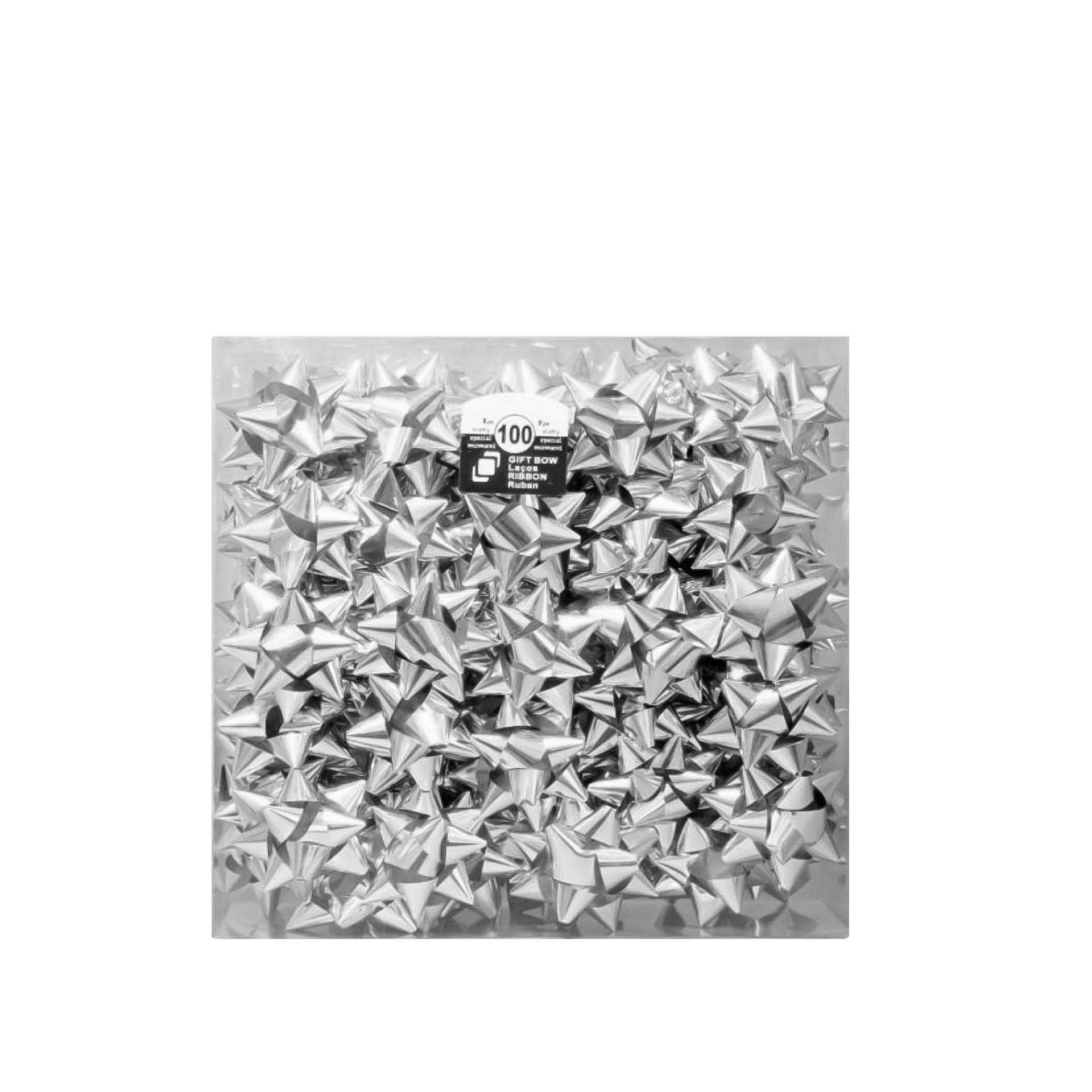 Laços Metálicos Prateados 76mm Caixa 100
