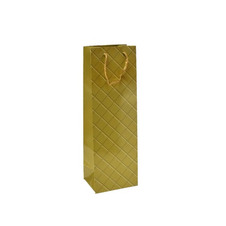 Saco Papel 1 Garrafa Xadrez 12X9X36cm - Image product