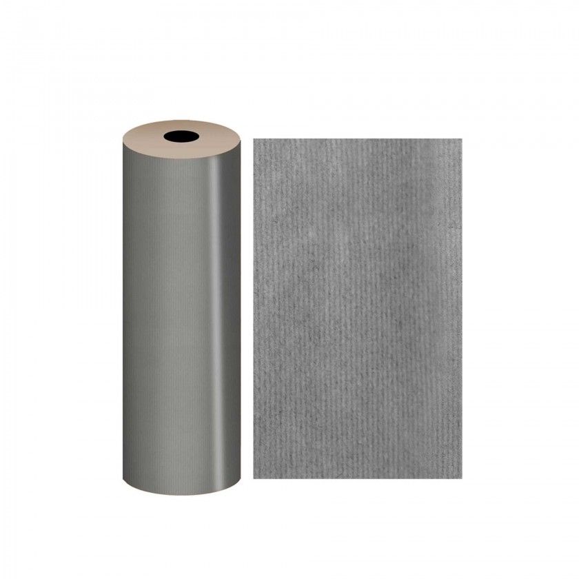 Bobine Papel Embrulho Kraft Natal 62CMX4KG Prateado