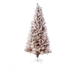 Arvore Natal Rosa Com Neve 185CM