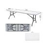Mesa Plástica Dobrável Retangular 240X76X74cm Mesa Plástica Dobrável Retangular 240X76X74cm