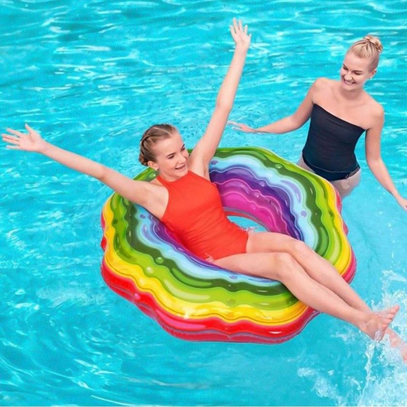 Boia Natao Ar Insuflvel Bestway Arco-Irs 115cm