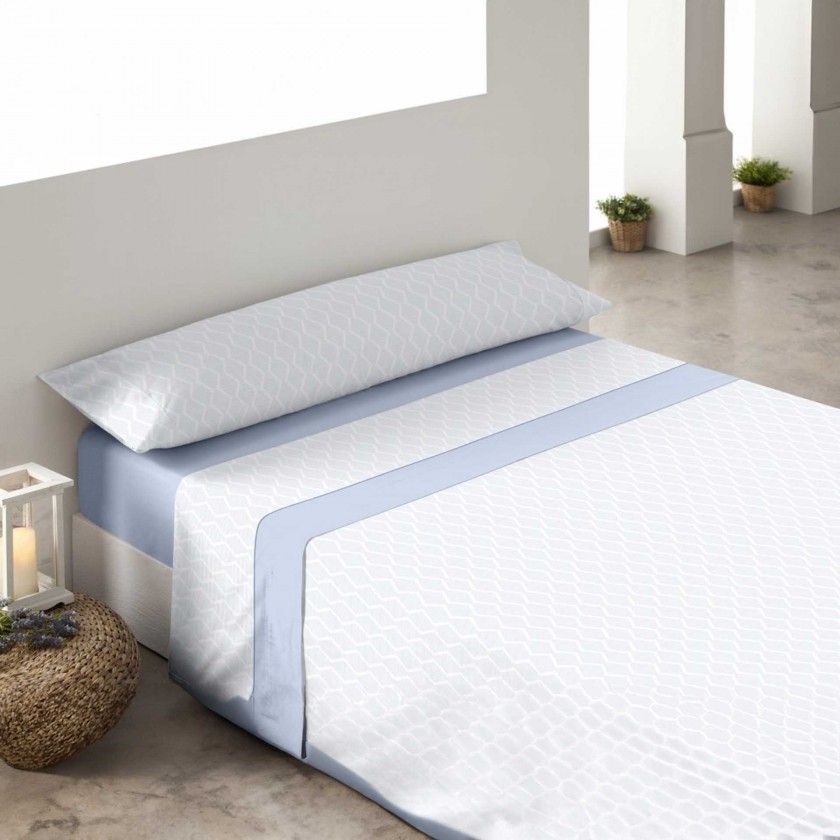 Jogo Cama Sedalina Romb Azul 240X280cm