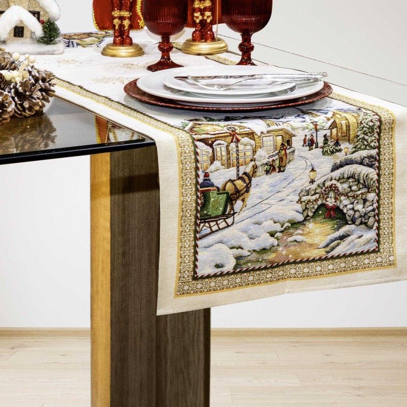 Runner Natal Desenho 9 45X140cm Runner Natal Desenho 9 45X140cm