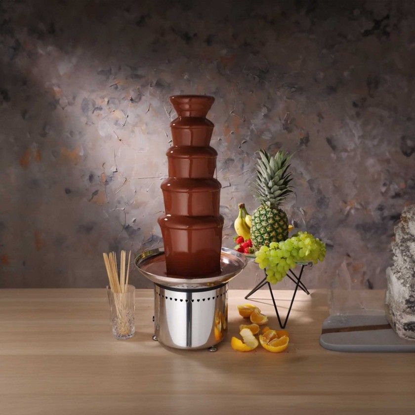 Fonte Chocolate Inox 5 Níveis 265W 6kg 33X70cm Fonte Chocolate Inox 5 Níveis 265W 6kg 33X70cm