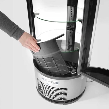 Expositor Bolos Inox 3 Níveis 210W 100L 48X103cm