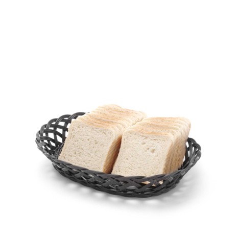 Cesto Pão Oval Preto 22.5X13X5.5CM - Image product