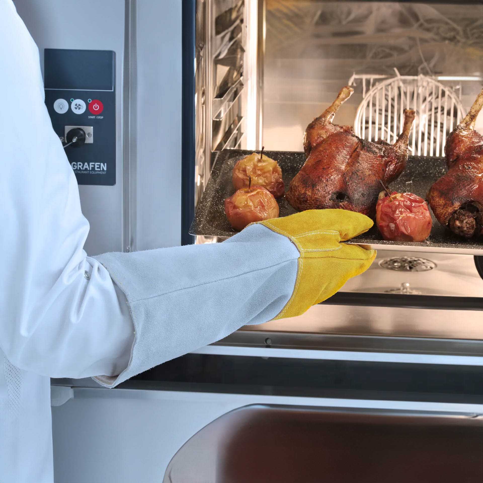 Luva Forno Pele 46cm Pack 2