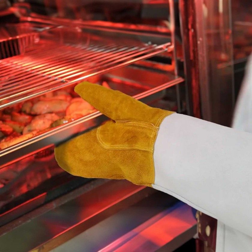 Luva Forno Pele 46cm Pack 2