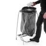 Suporte Saco Lixo Inox com Rodas e Travões Prateado 42X58X96cm Suporte Saco Lixo Inox com Rodas e Travões Prateado 42X58X96cm