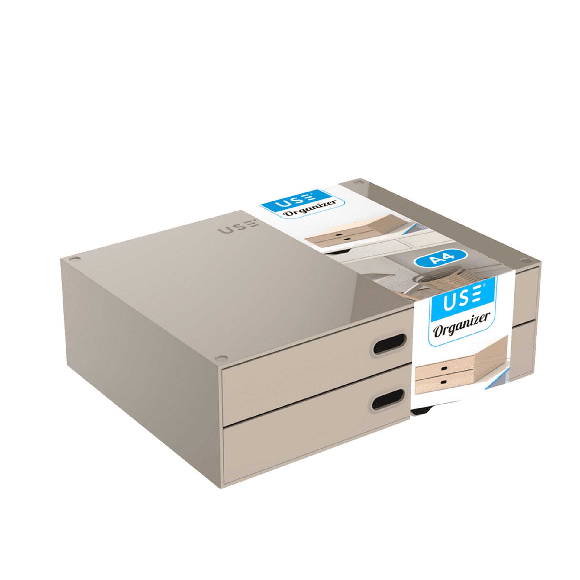 Caixa Organizadora 2 Gavetas Elegant A4