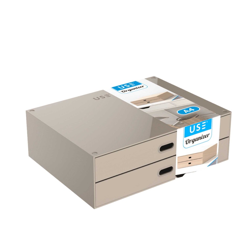 Caixa Organizadora 2 Gavetas Elegant A4