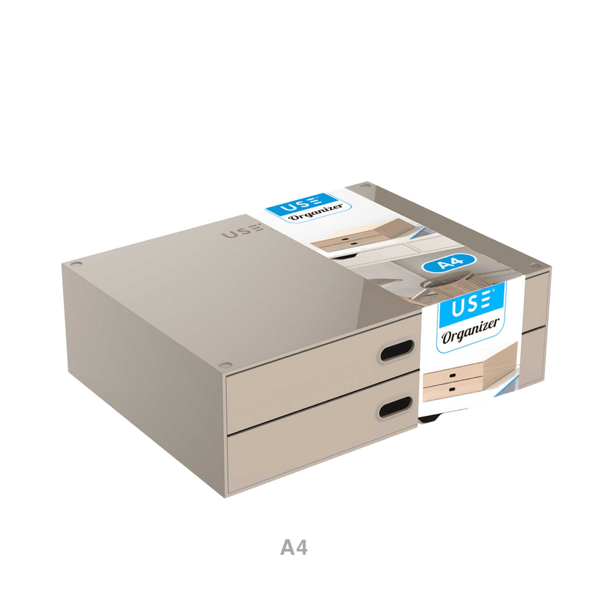 Caixa Organizadora 2 Gavetas Elegant A4