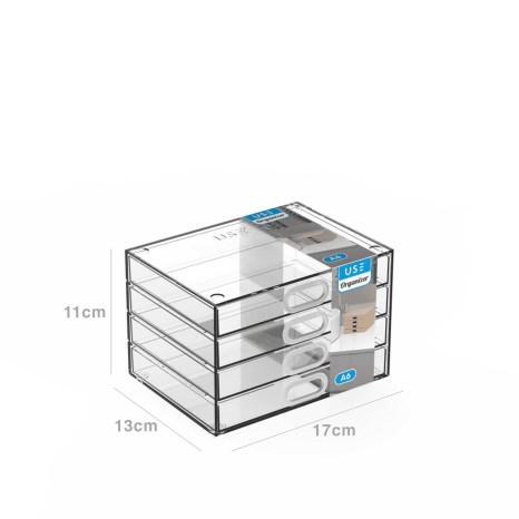 Caixa Organizadora 4 Gavetas A5 23X11X17cm - Image product