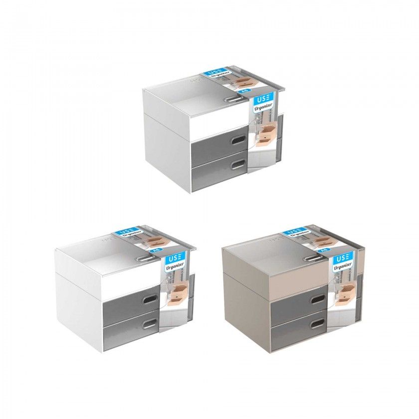 Organizador 2 Gavetas com Caixa Elegant A5