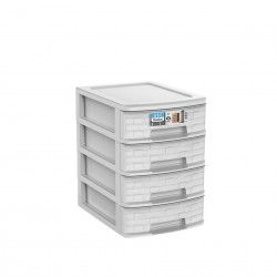 Caixa Organizadora Bamboo A4 4 Gavetas 35X26X28cm