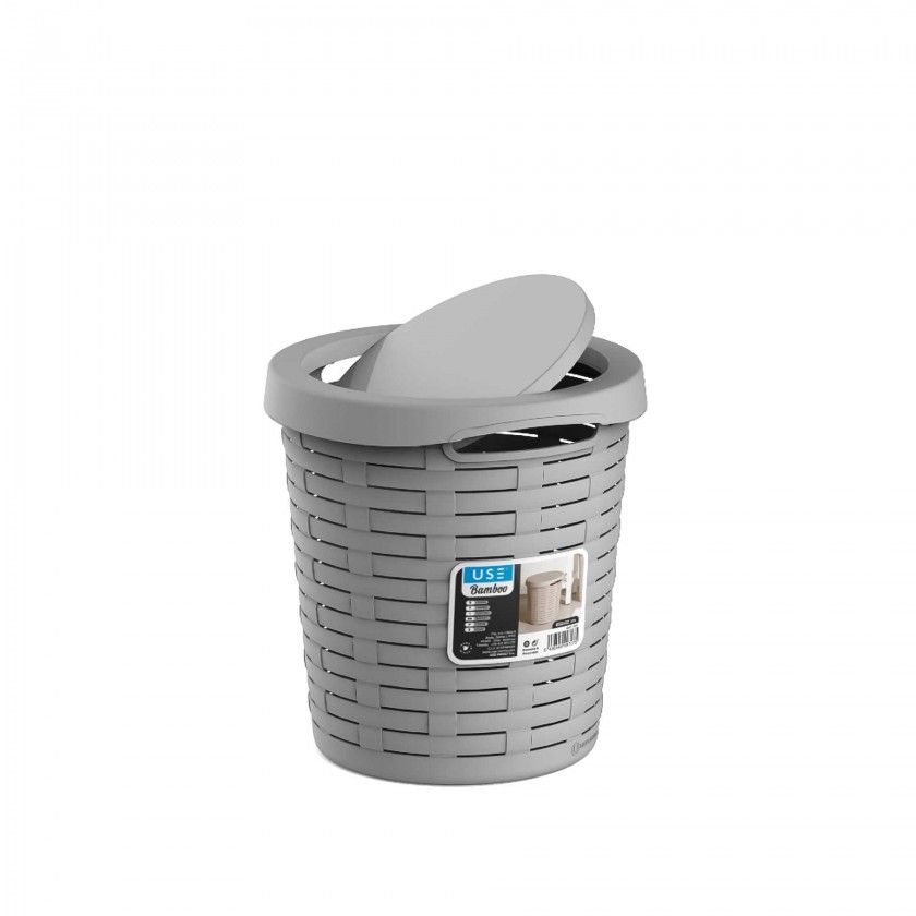 Cesto Multiusos Bamboo Tampa Basculante Pastel 20L 32X35cm Cesto Multiusos Bamboo Tampa Basculante Pastel 20L 32X35cm
