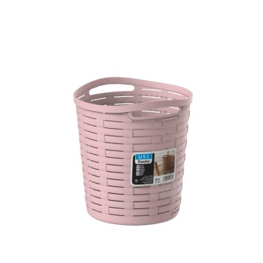 Cesto Multiusos Bamboo com Asas Pastel 20L 32X35cm