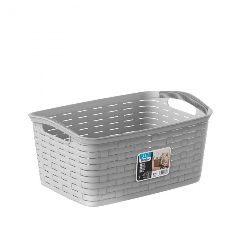 Cesto Multiusos Bamboo Pastel 35L 28X38X26cm