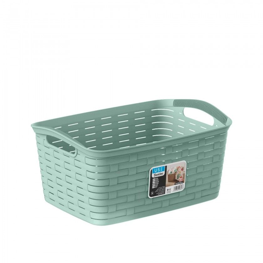 Cesto Multiusos Bamboo Pastel 35L 28X38X26cm Cesto Multiusos Bamboo Pastel 35L 28X38X26cm