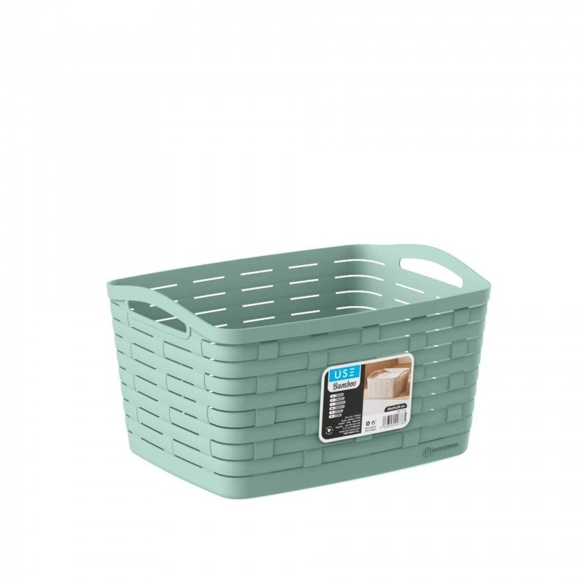 Cesto Multiusos Bamboo Pastel 40X31X23cm
