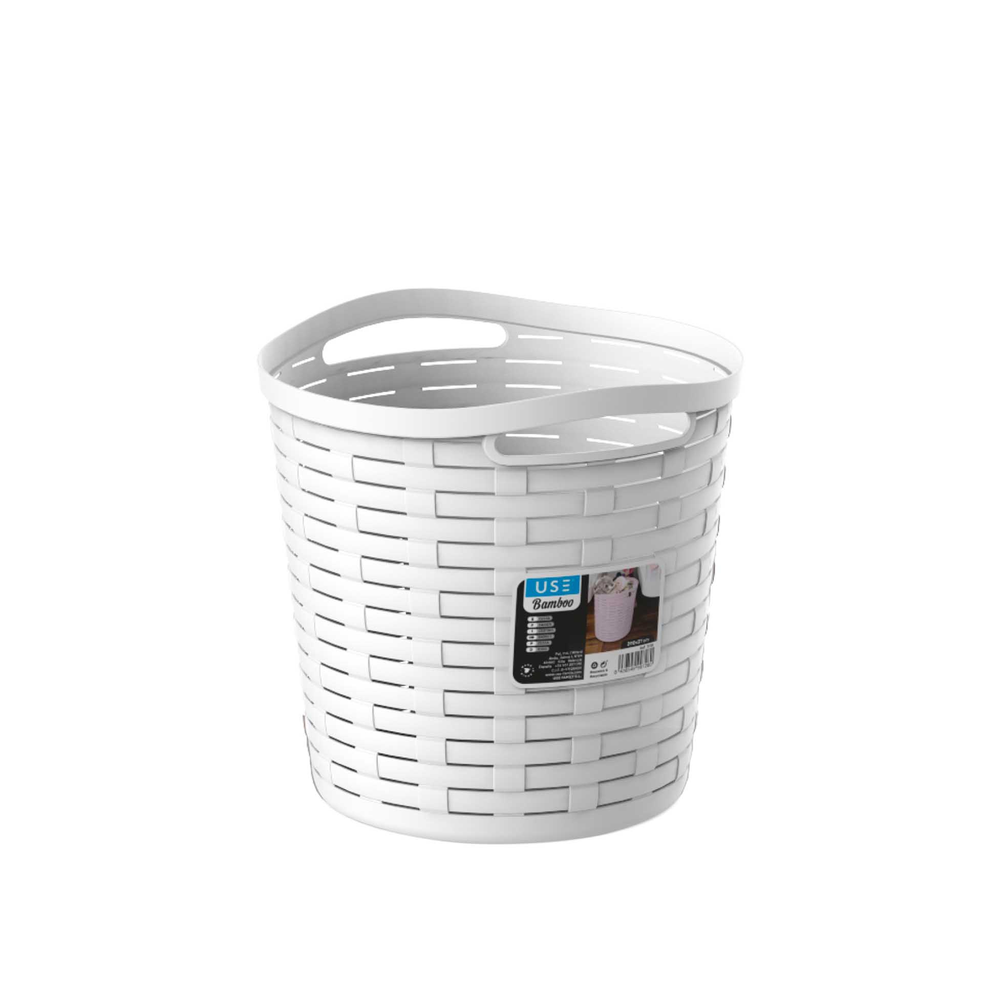 Cesto Multiusos Bamboo com Asas Elegant 30L 39X37cm