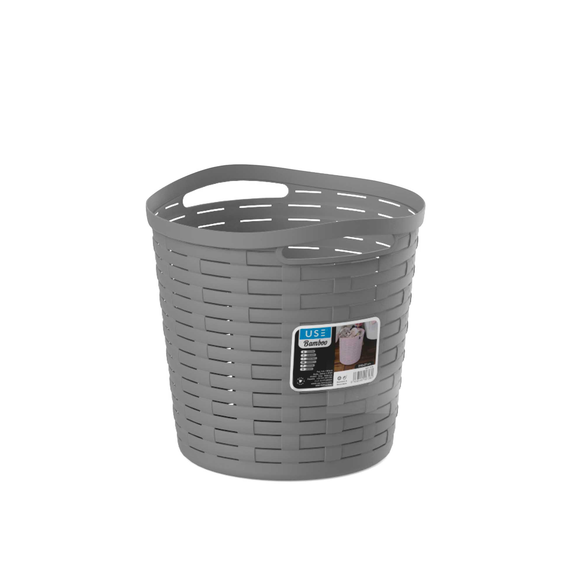 Cesto Multiusos Bamboo com Asas Elegant 30L 39X37cm