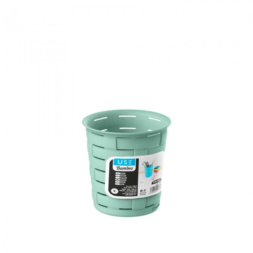 Cesto Multiusos Bamboo Redondo Pastel 700ml 11X11cm Cesto Multiusos Bamboo Redondo Pastel 700ml 11X11cm