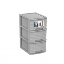 Caixa Organizadora Bamboo A4 Plus 3 Gavetas 35X26X49cm
