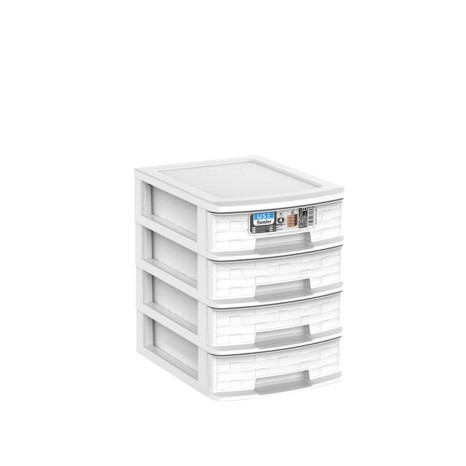 Caixa Organizadora Bamboo 4 Gavetas A5 Elegant 25X19X25cm - Image product