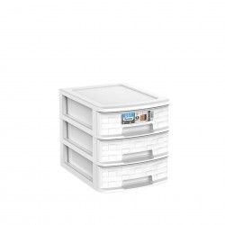 Caixa Organizadora Bamboo A4 3 Gavetas 35X26X28cm