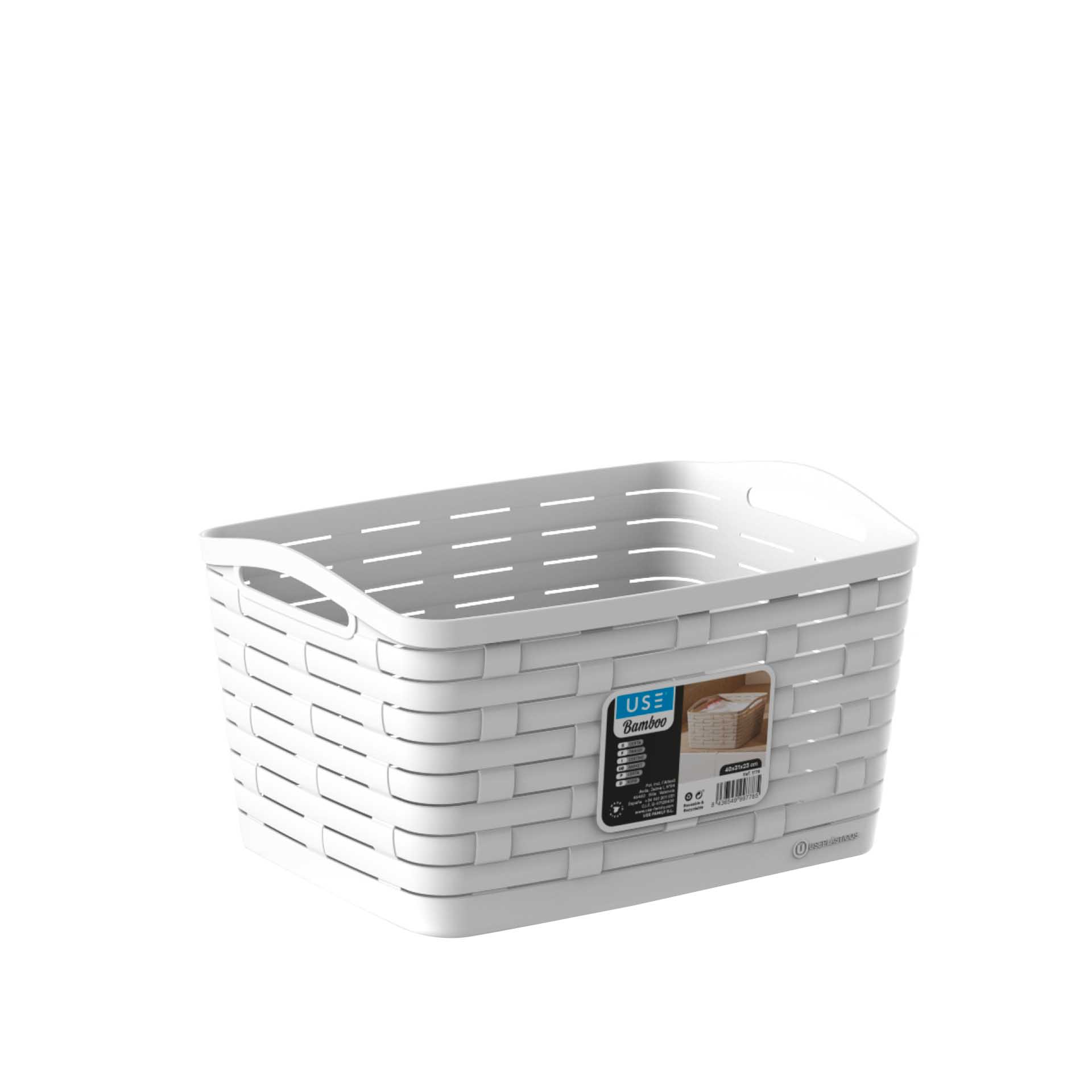 Cesto Multiusos Bamboo Elegant 40X31X23cm