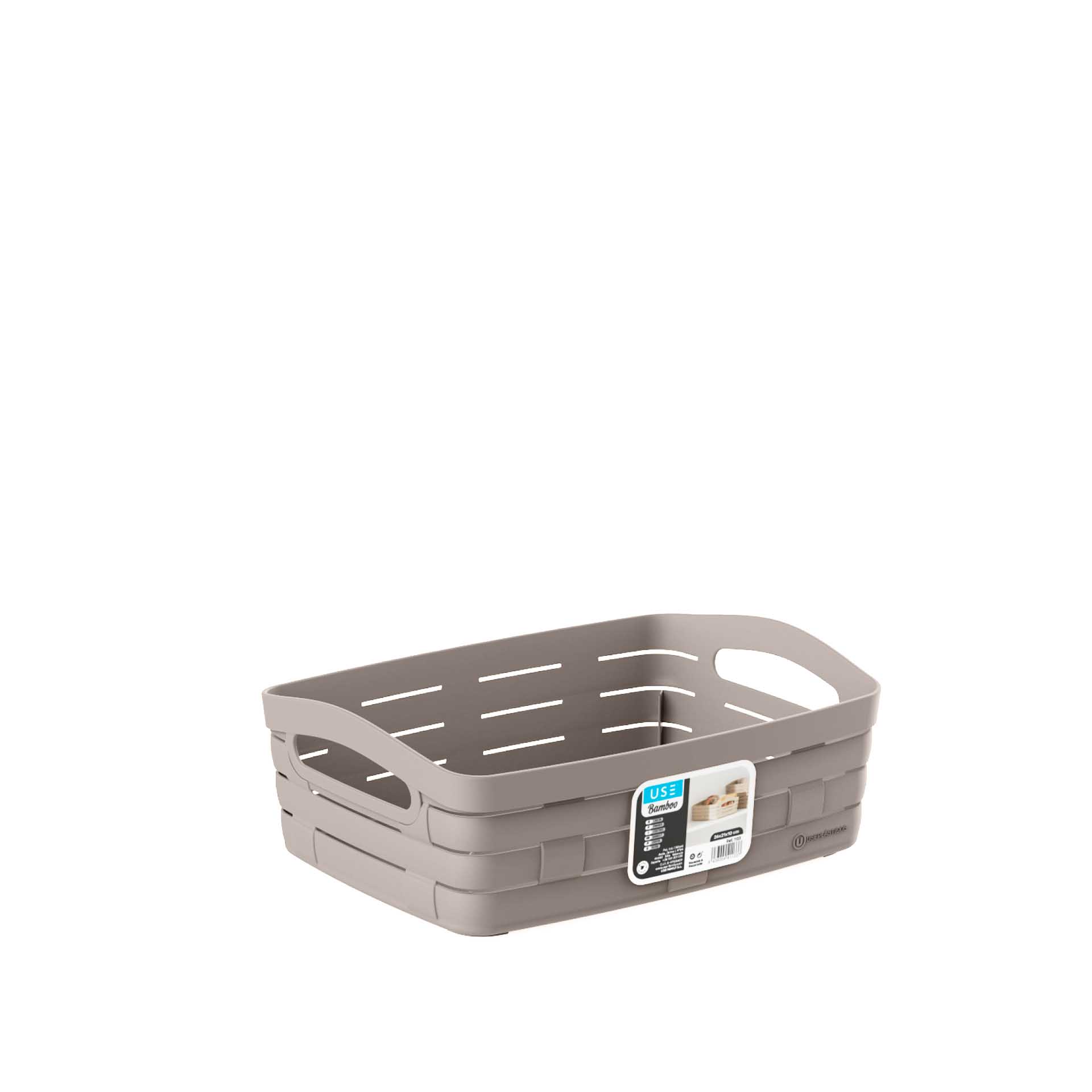 Cesto Multiusos Bamboo Sand 26X21X10cm