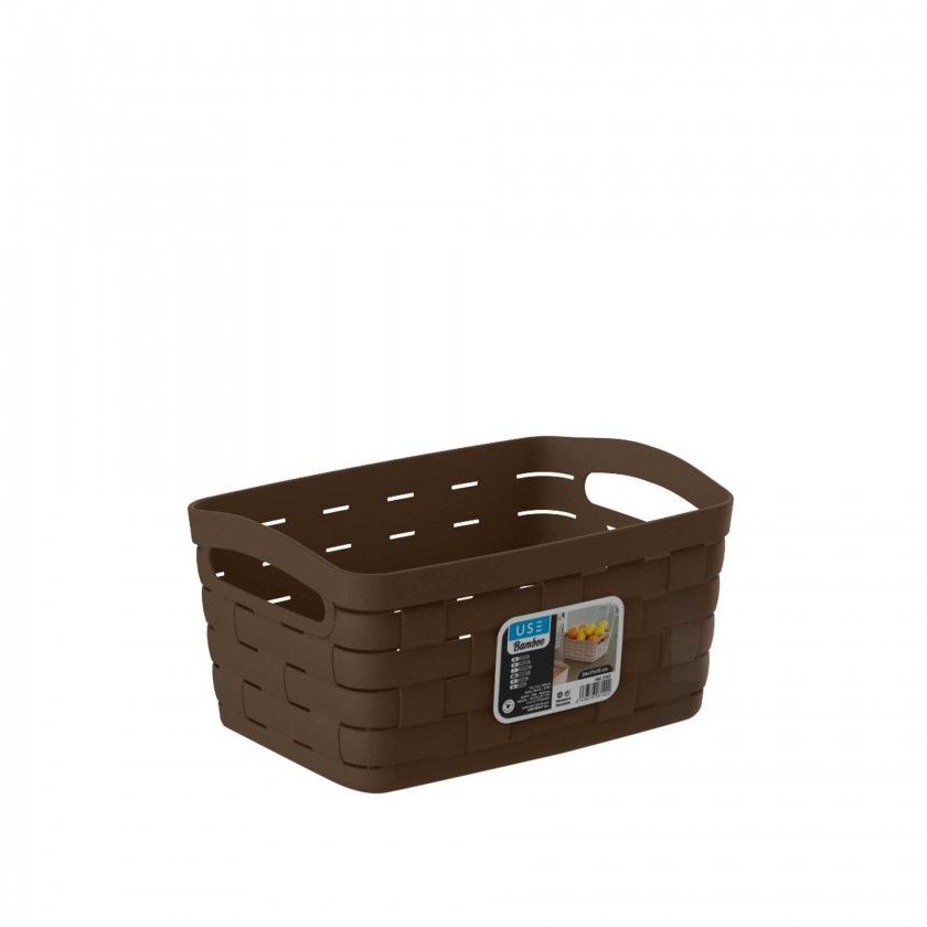 Cesto Multiusos Bamboo Sand 24X17X13cm Cesto Multiusos Bamboo Sand 24X17X13cm