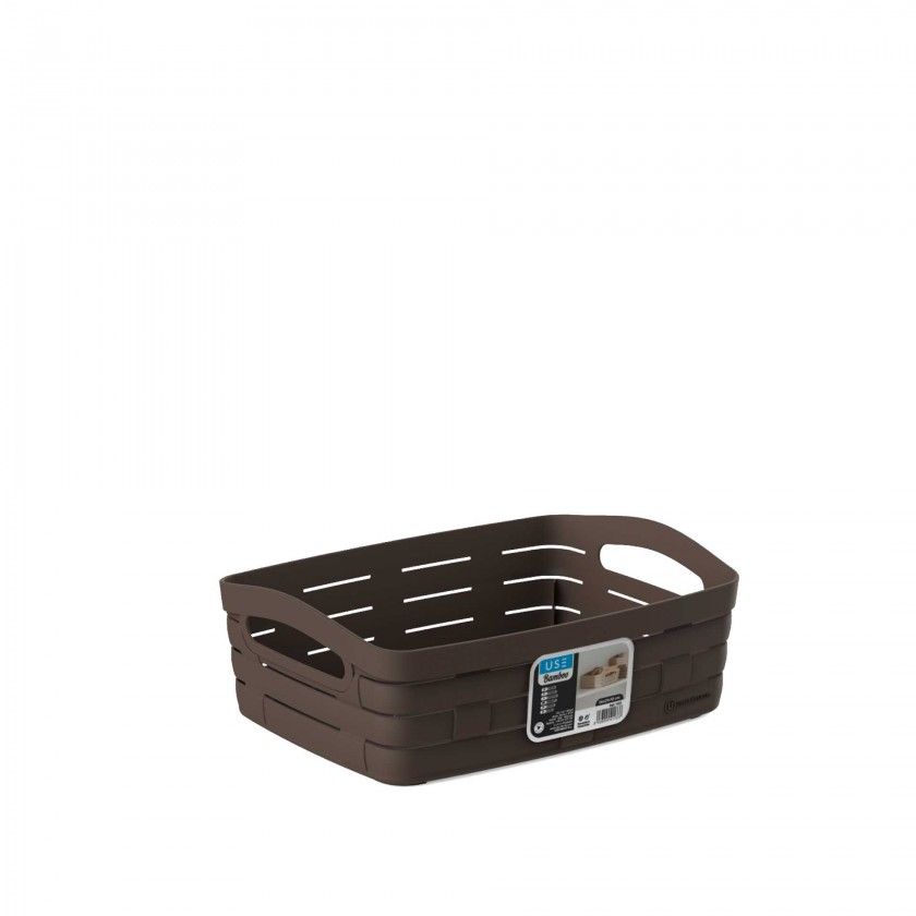 Cesto Multiusos Bamboo Sand 26X21X10cm Cesto Multiusos Bamboo Sand 26X21X10cm