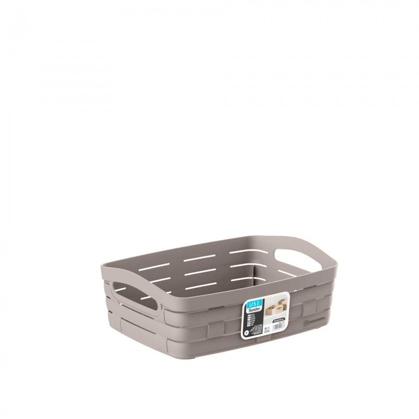 Cesto Multiusos Bamboo Sand 26X21X10cm