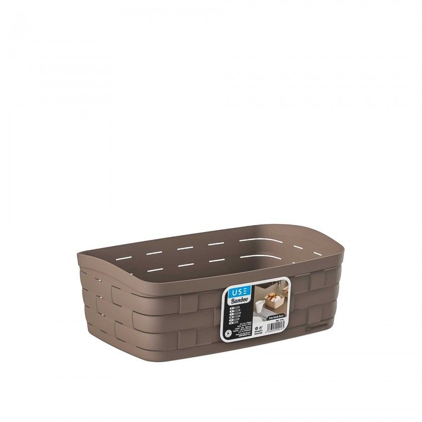 Cesto Multiusos Bamboo Sand 21X16X8.5cm