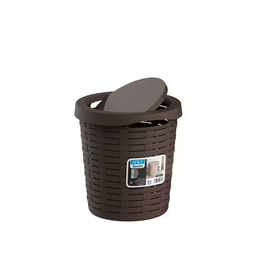 Cesto Multiusos Bamboo Tampa Basculante Sand 20L 32X35cm Cesto Multiusos Bamboo Tampa Basculante Sand 20L 32X35cm