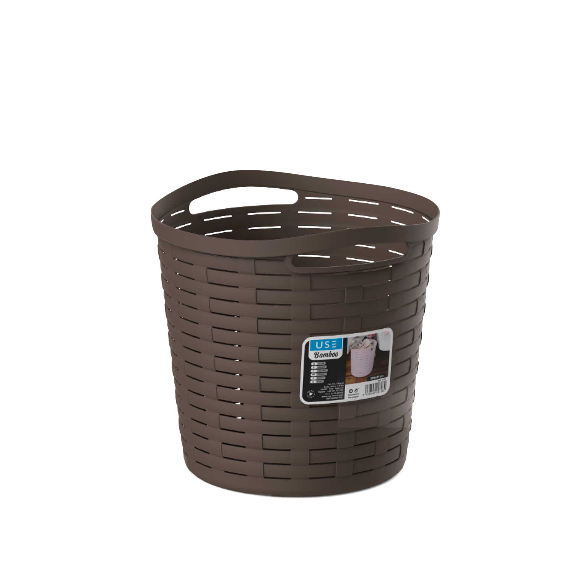 Cesto Multiusos Bamboo Redondo Sand 30L 39X37cm