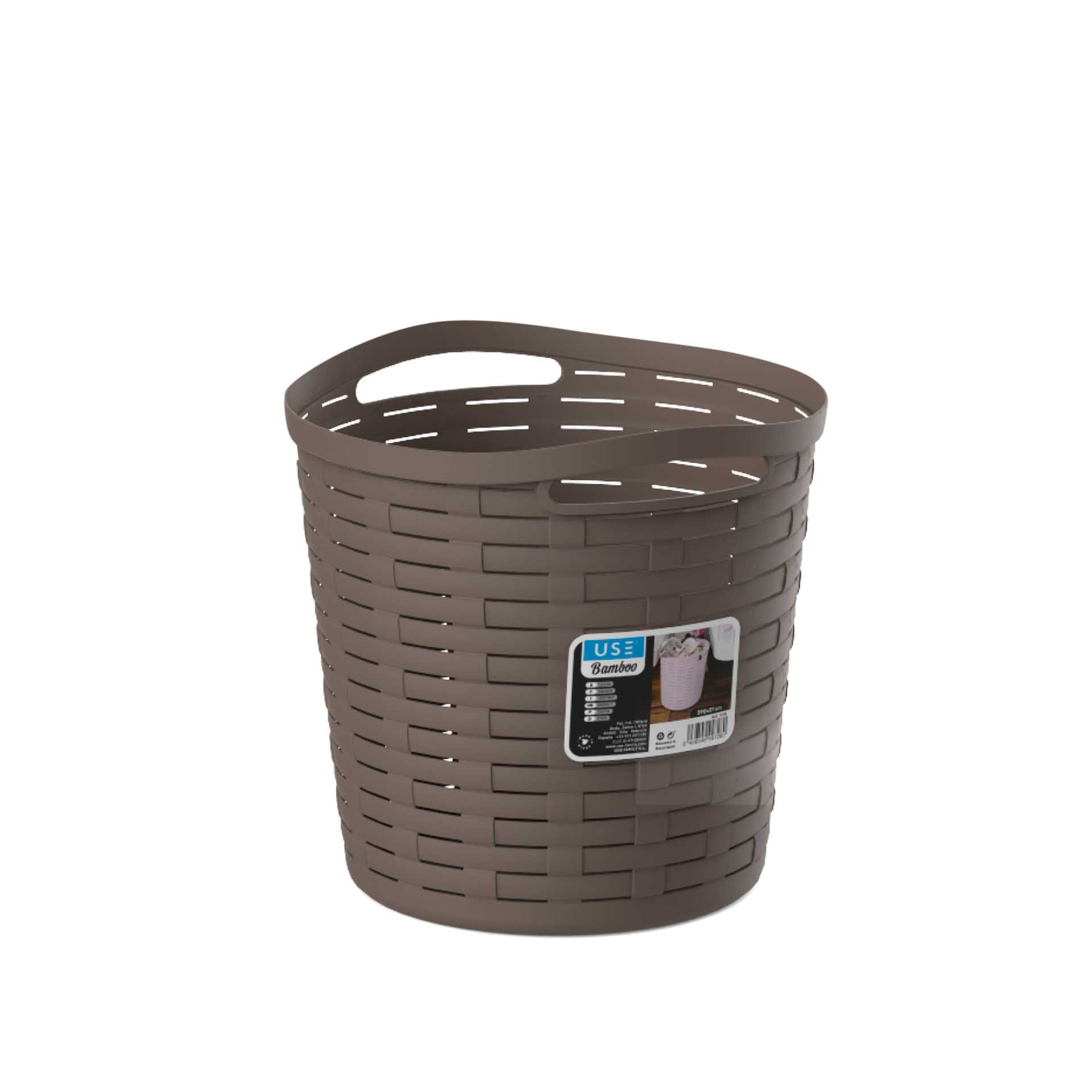 Cesto Multiusos Bamboo Redondo Sand 30L 39X37cm