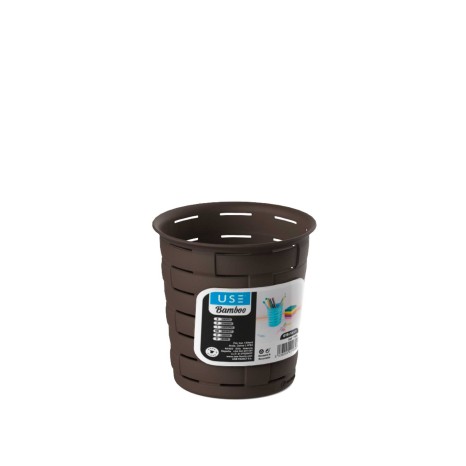Cesto Multiusos Bamboo Redondo Sand 700ml 11X11cm - Image product