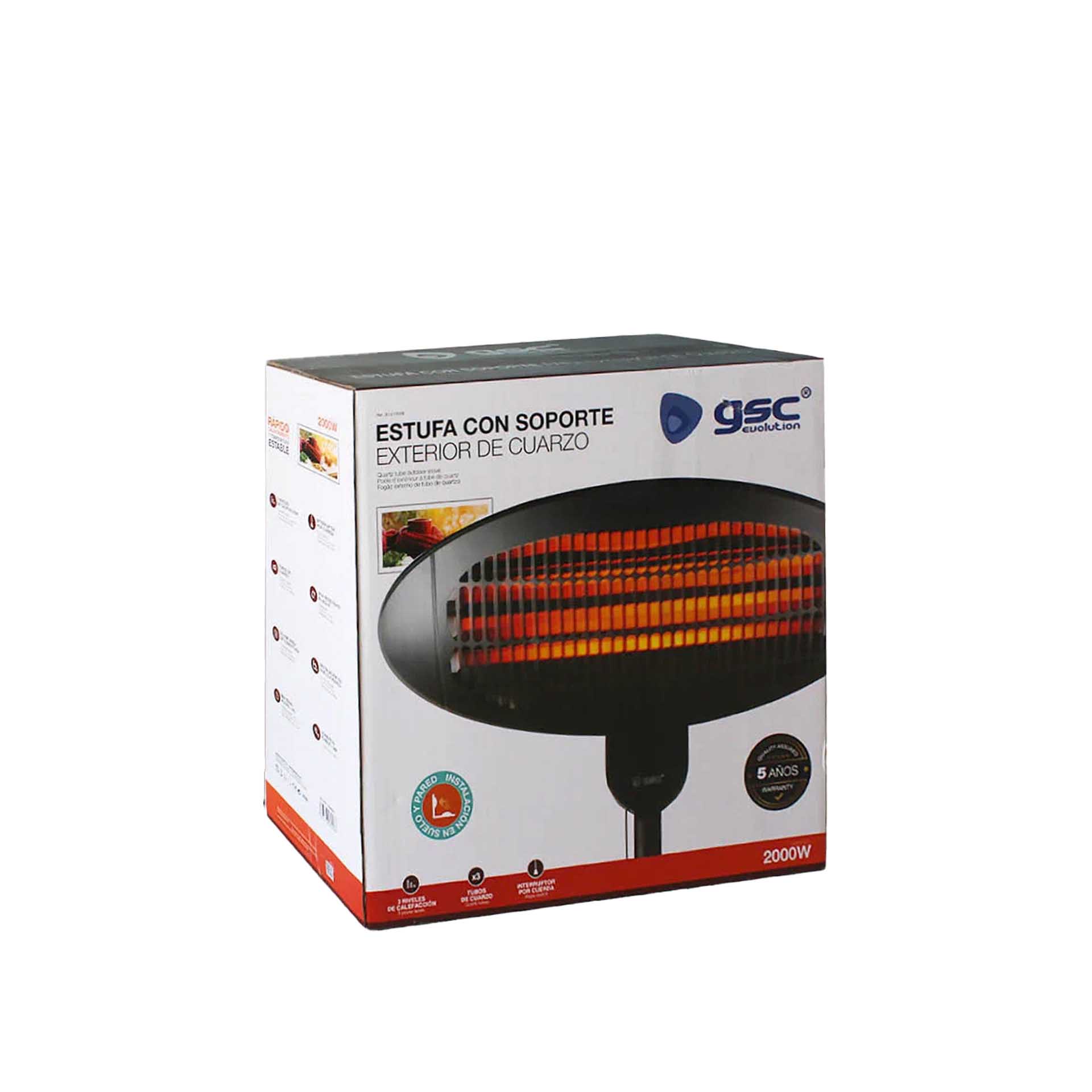 Aquecedor Exterior com Pé 2200W 20/25M3 20X190cm